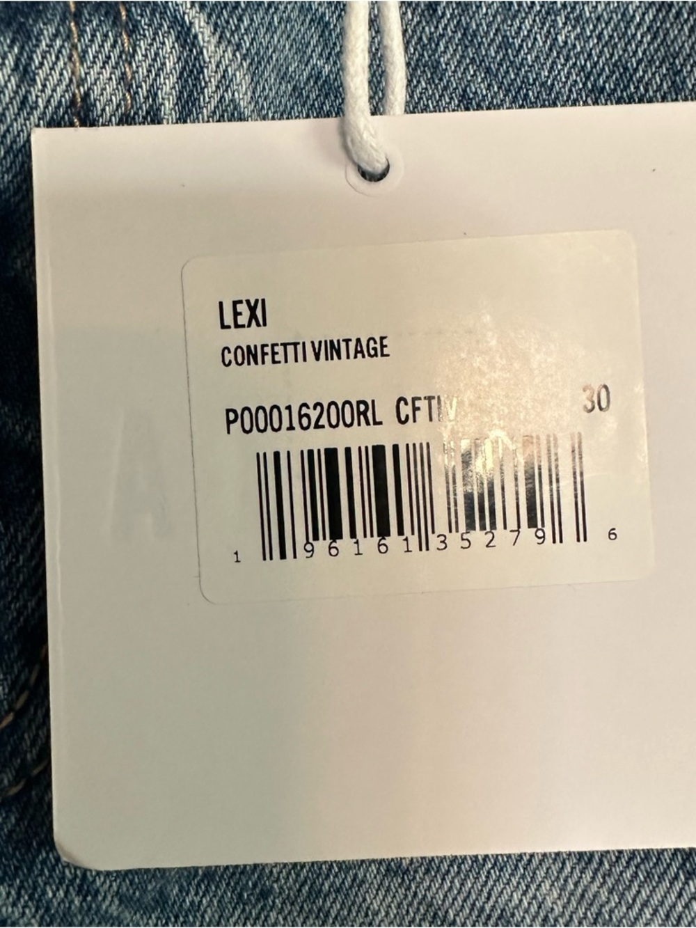 Pistola Lexi Mid Rise Bowed Straight Jeans Confetti Vintage Hearts Size 30 NWT - Picture 8 of 14